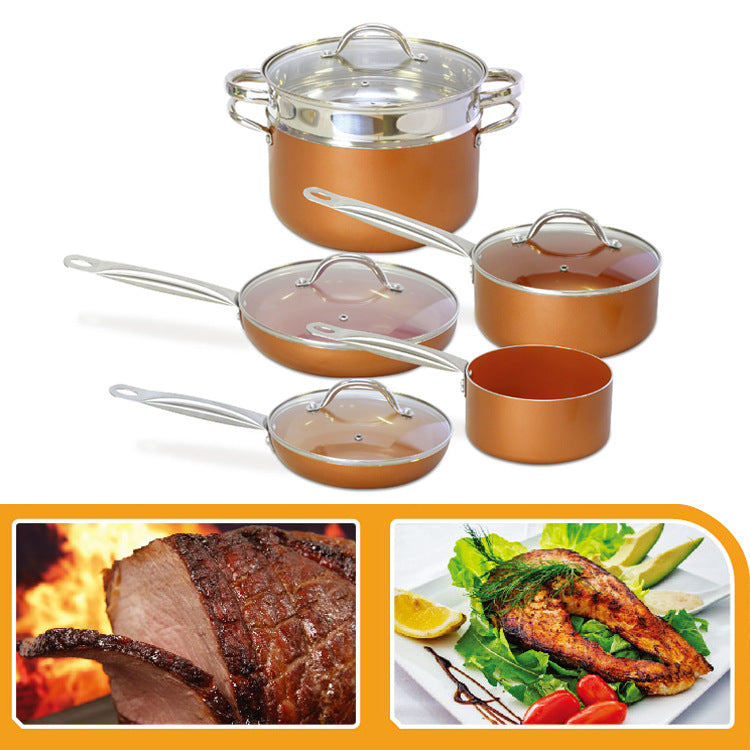 10pcs Aluminum Alloy Pots Cookware Sets