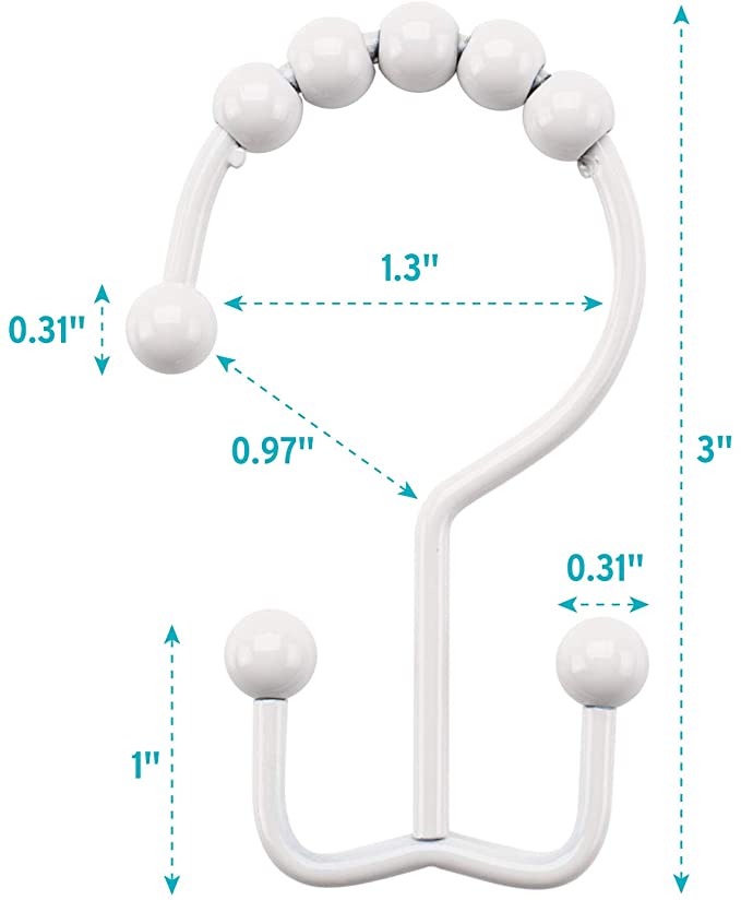 Hooks for Bathroom Shower Rods Curtains