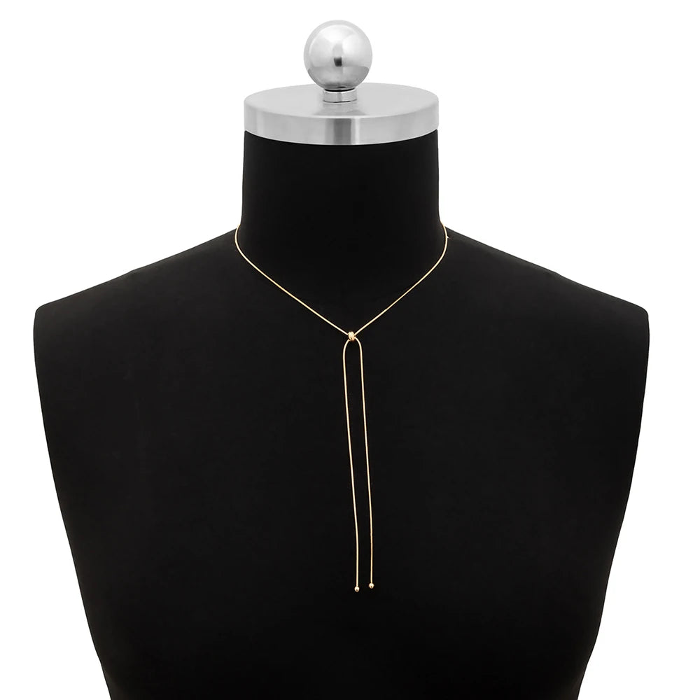 1 Pc Snake Copper Chain Choker Tassel Necklace