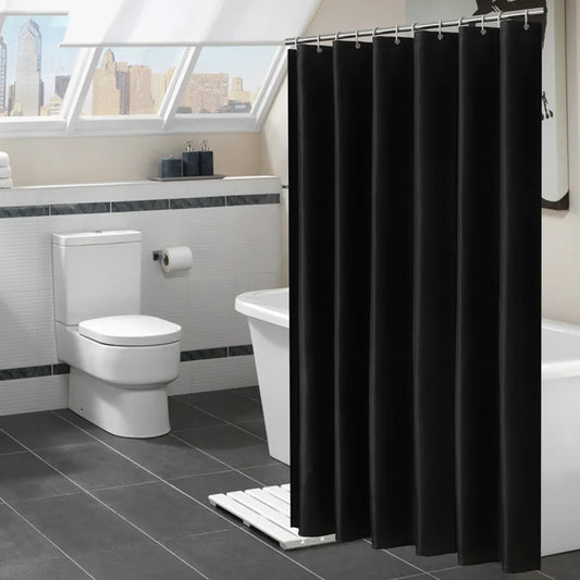 Modern Black Waterproof Shower Curtains