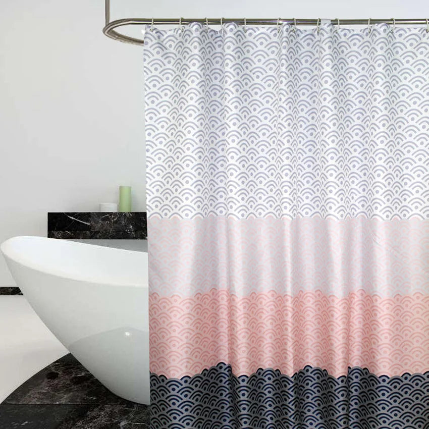 Shower Curtain Geometric Color Nordic