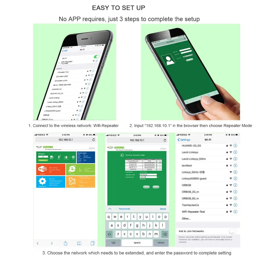 300Mpbs Wireless USB WiFi Repeater for Smart TV Network Universal