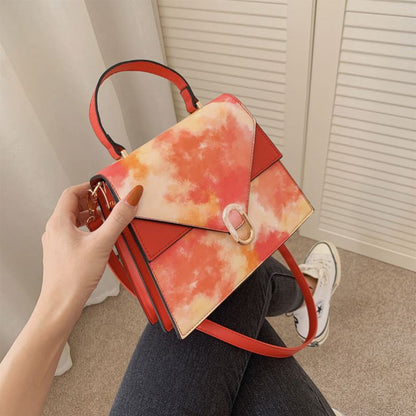 Rainbow Graffiti Tie Dye Flap  Handbags Purse Women