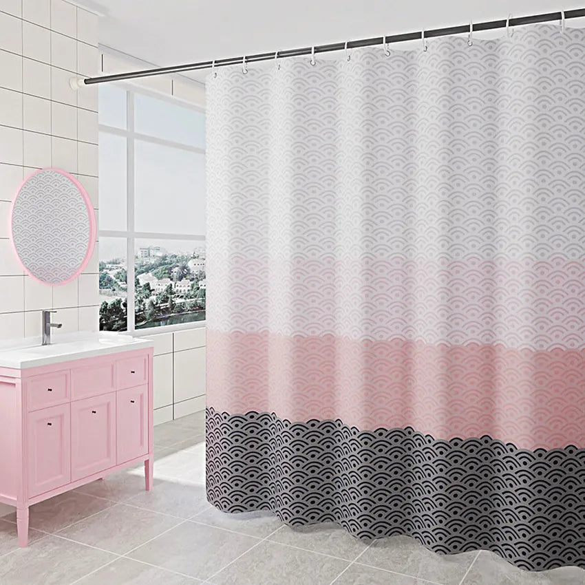 Shower Curtain Geometric Color Nordic
