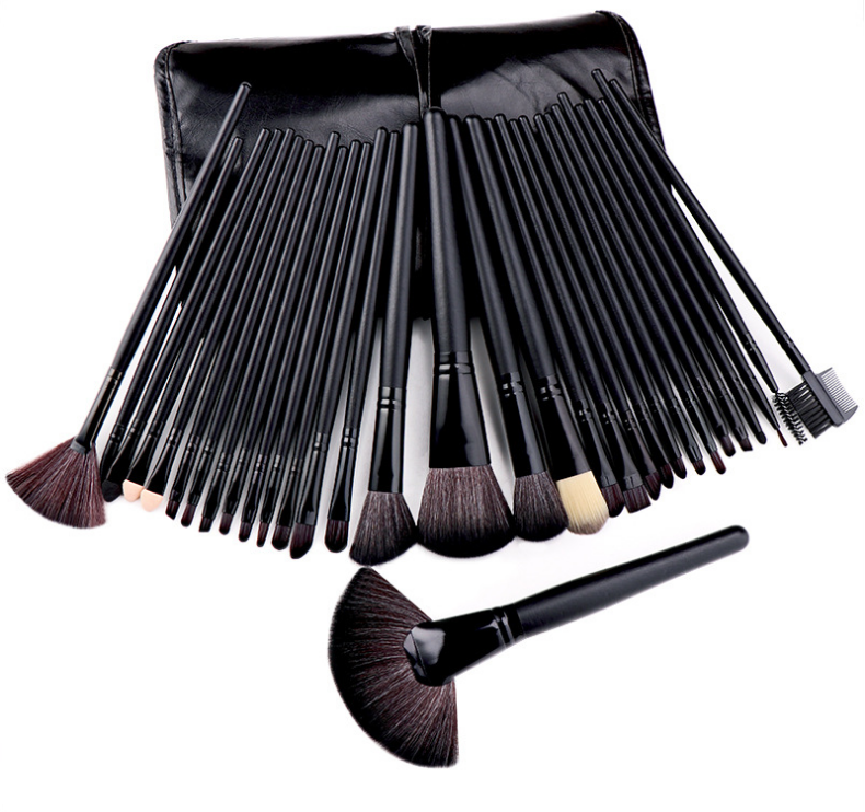 Wholesale 32 PCS Professional Makeup Brush Sets With PU Leather Carrying Case
