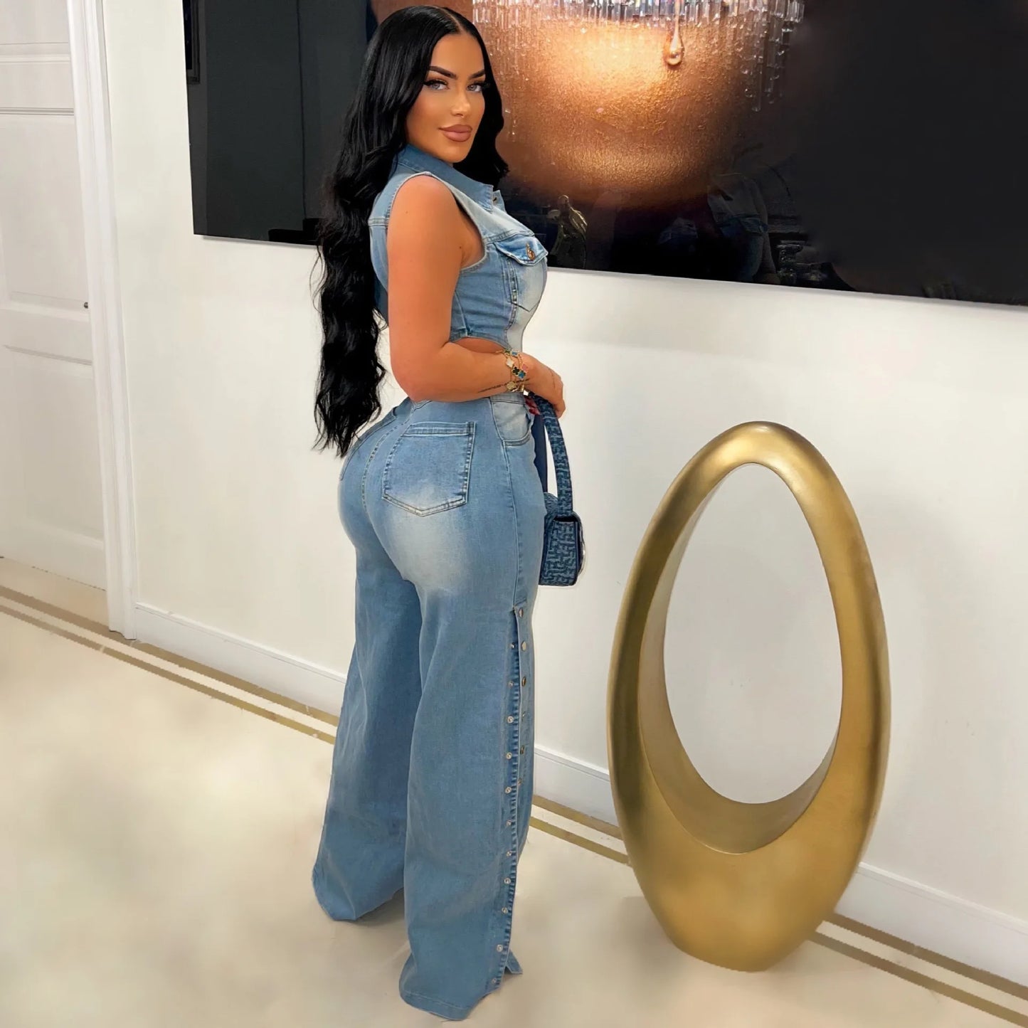 Women's Casual Straight-Leg Jumpsuits