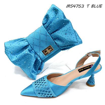 Luxury Fuchsia Handbag Set Slipper Matching Purse