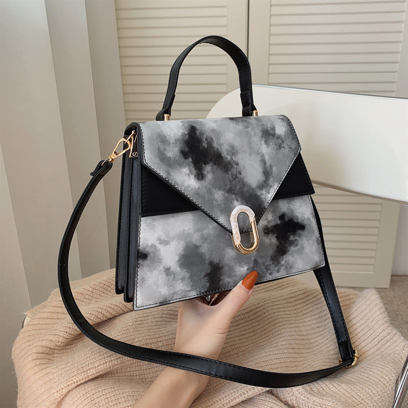 Rainbow Graffiti Tie Dye Flap  Handbags Purse Women