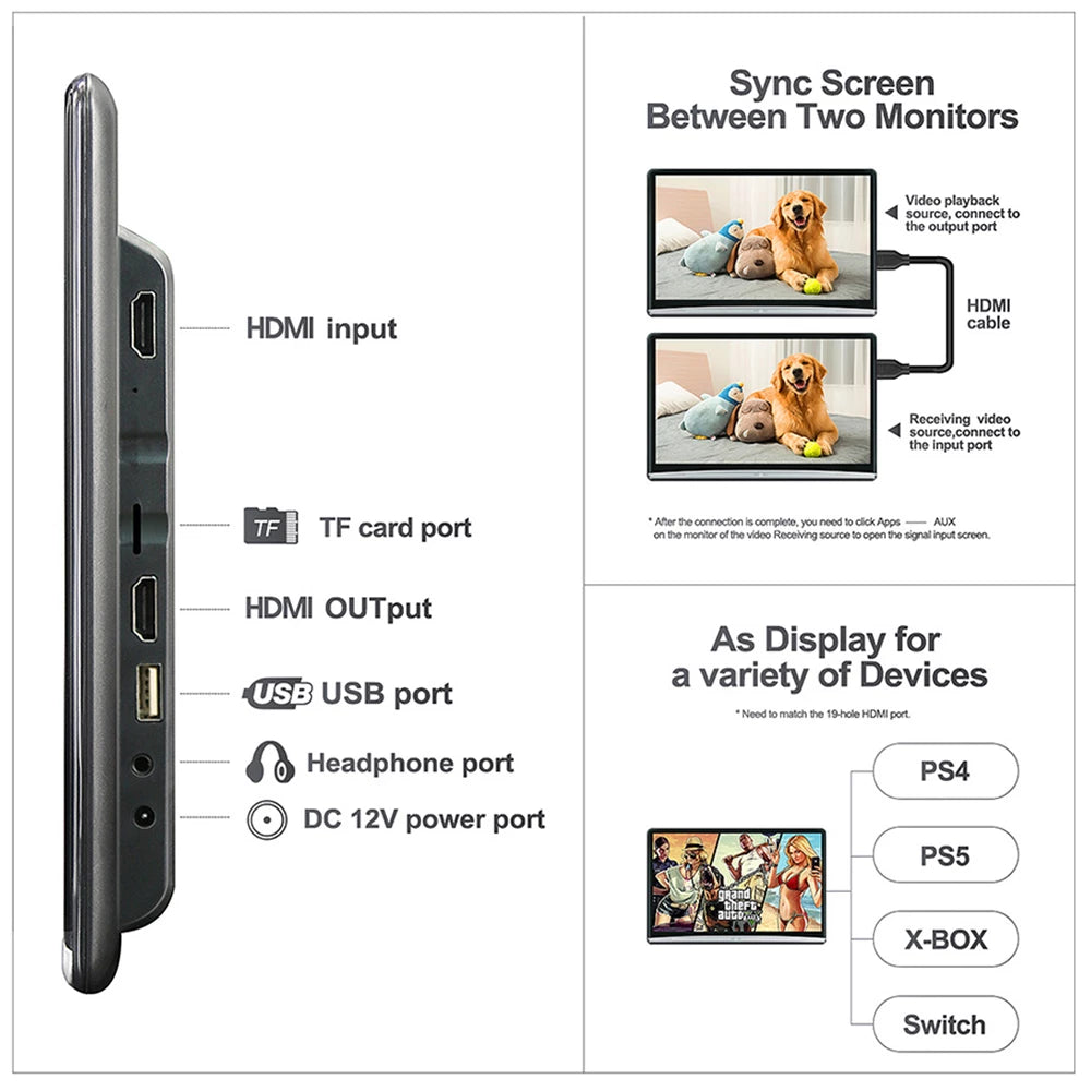 13.3 Inch Car Headrest Monitor 4k Screen Smart Android