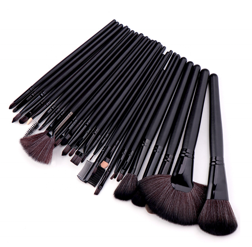 Wholesale 32 PCS Professional Makeup Brush Sets With PU Leather Carrying Case