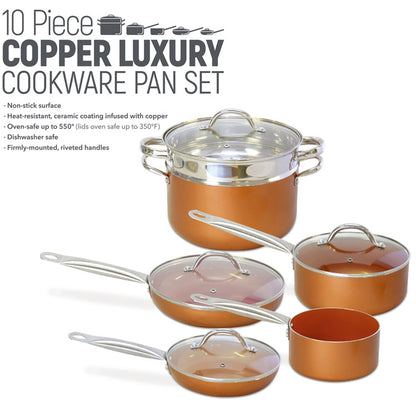 10pcs Aluminum Alloy Pots Cookware Sets