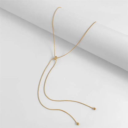 1 Pc Snake Copper Chain Choker Tassel Necklace