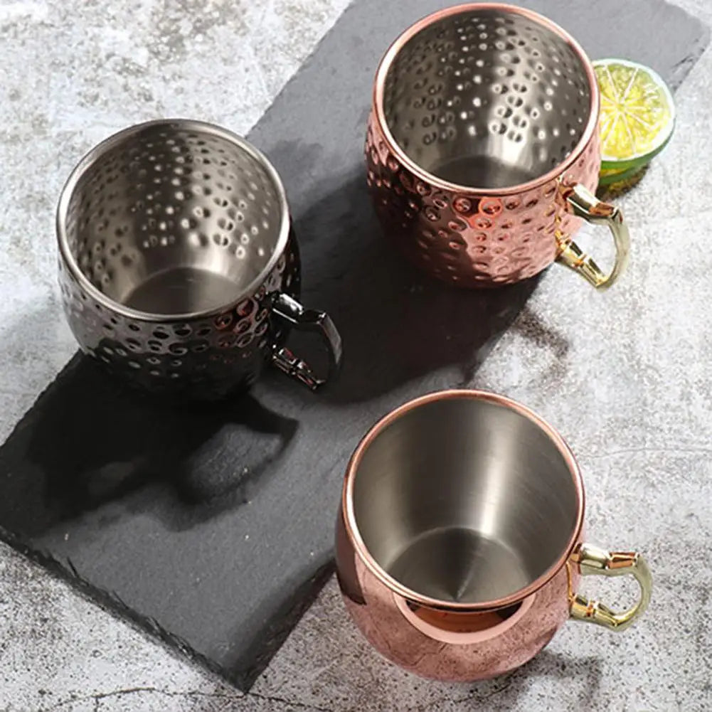 550ml Moscow Mule Copper Mug Handcrafted 304 Stainless Steel Cup Beer Cocktail Glass Coffee Cup Premium Gift For Drink Lovers
