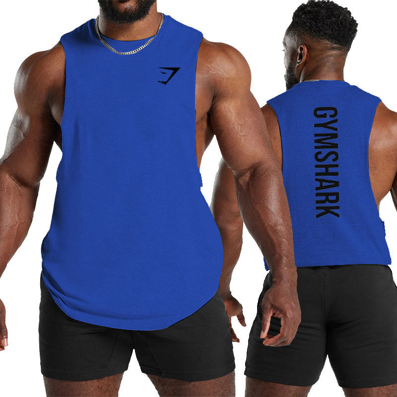Muscle new men's summer sports leisure running gym exercise sleeveless vest foreign trade cross-border wholesale