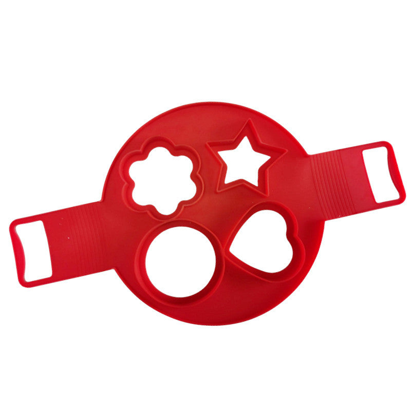 Silicone four-hole seven-hole omelette maker Multifunctional 7-hole round star heart-shaped pancake maker breakfast baking mold