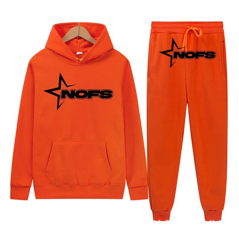 2024 Y2K new NOES hoodie set sweatshirt two-piece gothic punk rock clothing streetwear