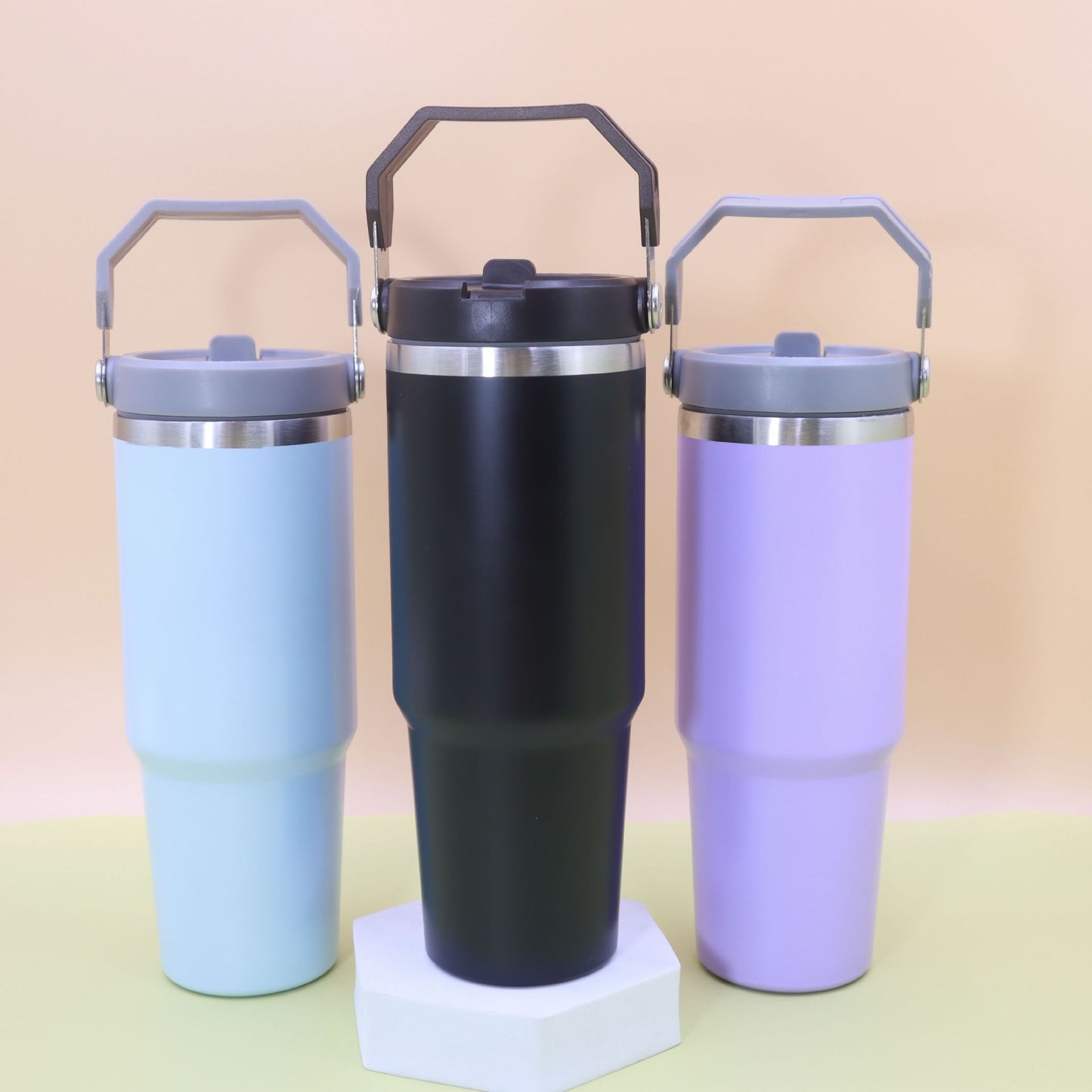 30oz large capacity handle cup 304 stainless steel vacuum insulation cup home portable cup