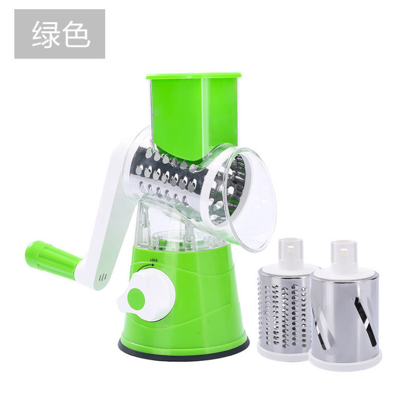 Household kitchen shredder grater vegetable cutting machine hand-cranked vegetable cutter multi-function hand rock barrel potato machine