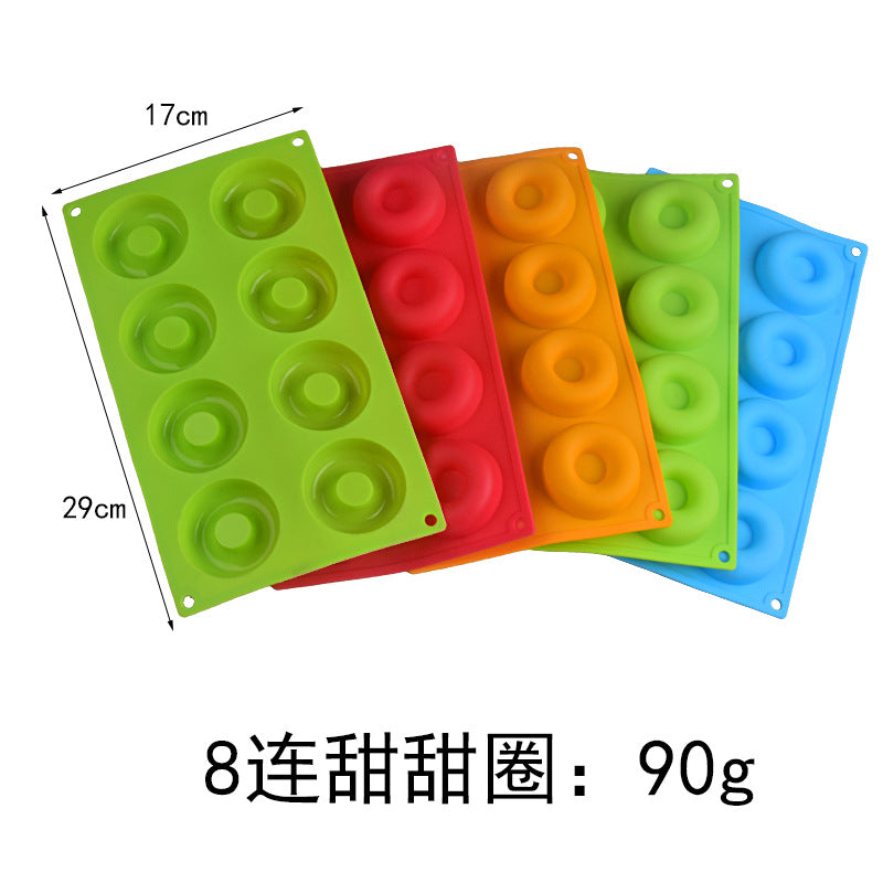 Large 6 with 8 with 18 Silicone Donut Mold Macaron Circle Cookie Cake Baking Silicone Mold