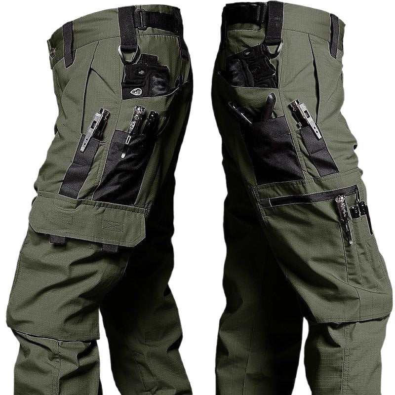 Outdoor tactical wear-resistant functional waterproof overalls trousers multi-pocket American style spring and autumn men and women new