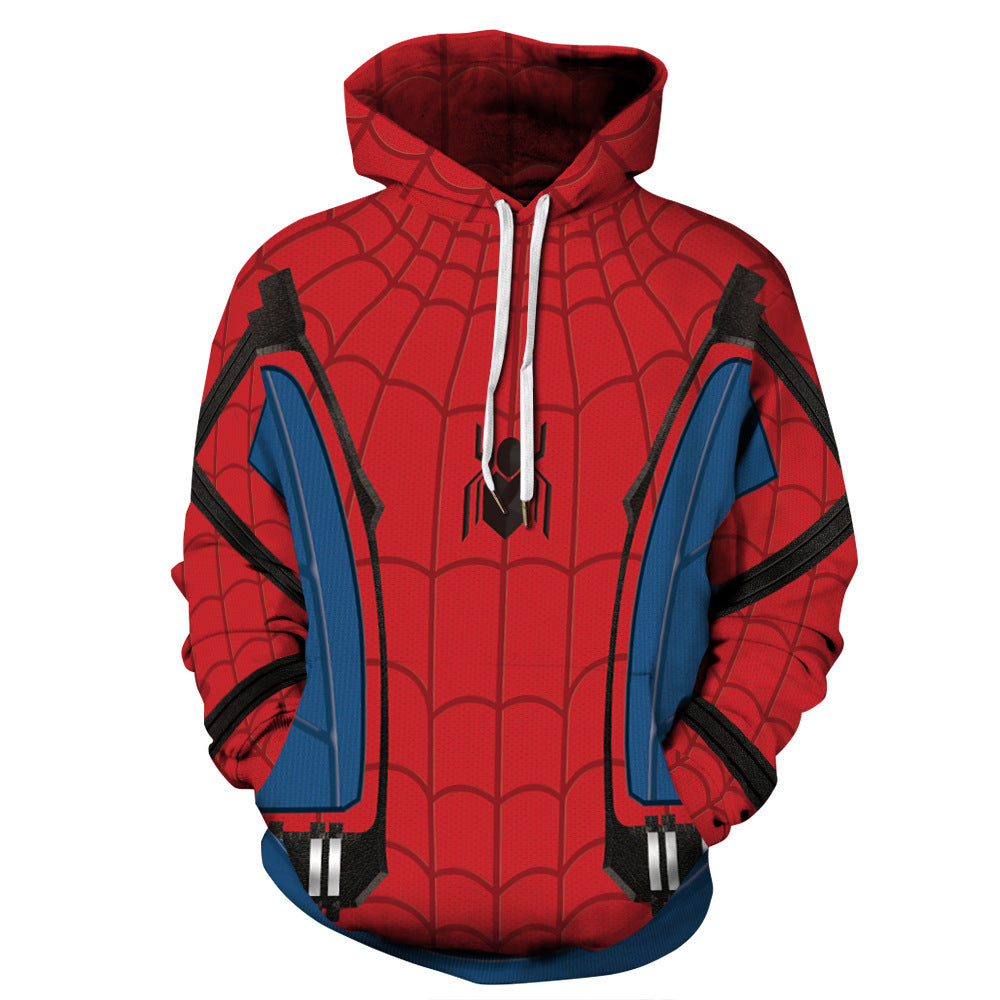 3D digital printing Spider-Man New Era Little Black Spider cosplay anime zipper cardigan hooded sweatshirt