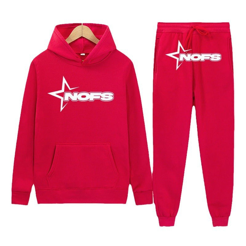 2024 Y2K new NOES hoodie set sweatshirt two-piece gothic punk rock clothing streetwear