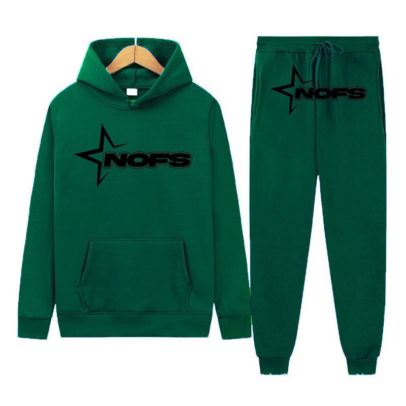 2024 Y2K new NOES hoodie set sweatshirt two-piece gothic punk rock clothing streetwear