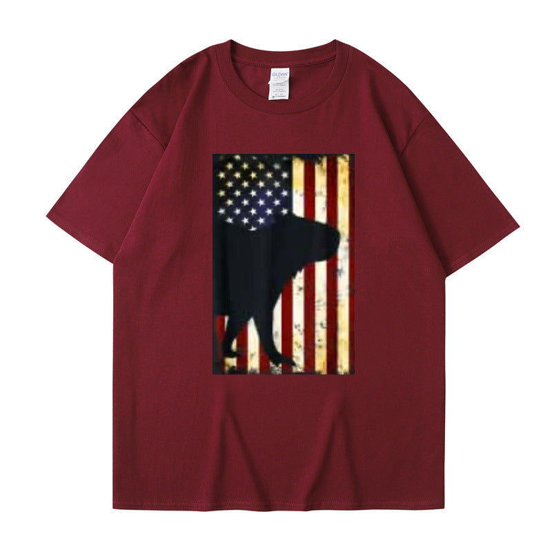 Cross-border foreign trade independent station spring and summer new fashion all-match loose male couple short-sleeved trendy T-shirt casual top