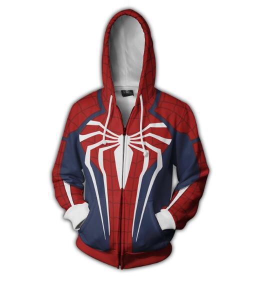 3D digital printing Spider-Man New Era Little Black Spider cosplay anime zipper cardigan hooded sweatshirt