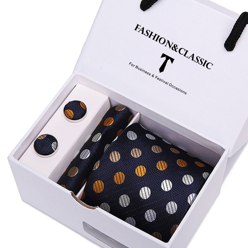 Men's tie gift box 5-piece suit group tie business formal wedding tie manufacturer wholesale