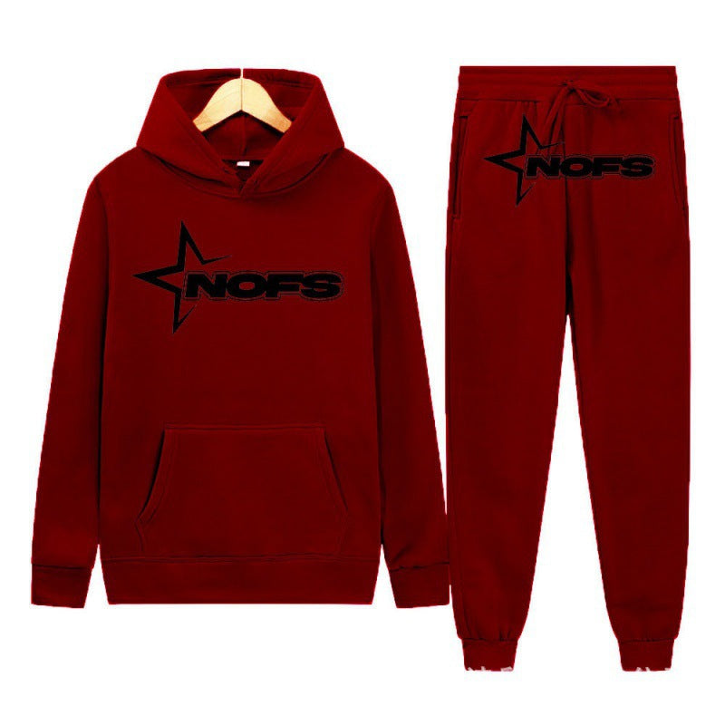 2024 Y2K new NOES hoodie set sweatshirt two-piece gothic punk rock clothing streetwear