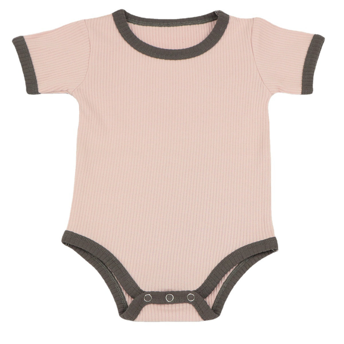 Infant and toddler boys and girls spring and summer ribbed triangle romper clothes crawling clothes jumpsuit