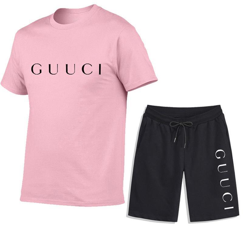 2023 foreign trade new hot-selling summer men's trousers casual fashion shorts nine-point sports casual T-shirt suit