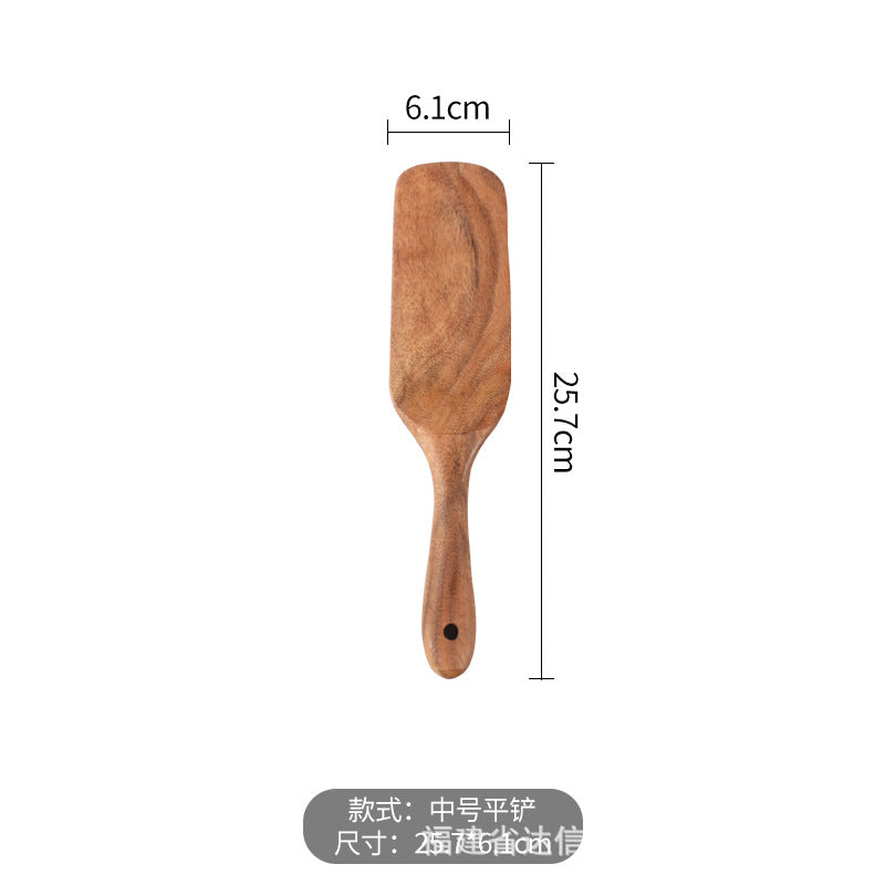 Cross-border acacia wood Amazon wooden shovel cooking shovel filter shovel wooden soup spoon colander wooden rice spoon noodle spoon set
