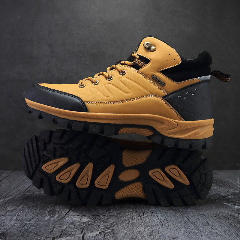 2024 Cross-border Amazon Foreign Trade AliExpress Winter Independent Station Pinduoduo Outdoor Hiking Shoes High Top Single Shoes Men's