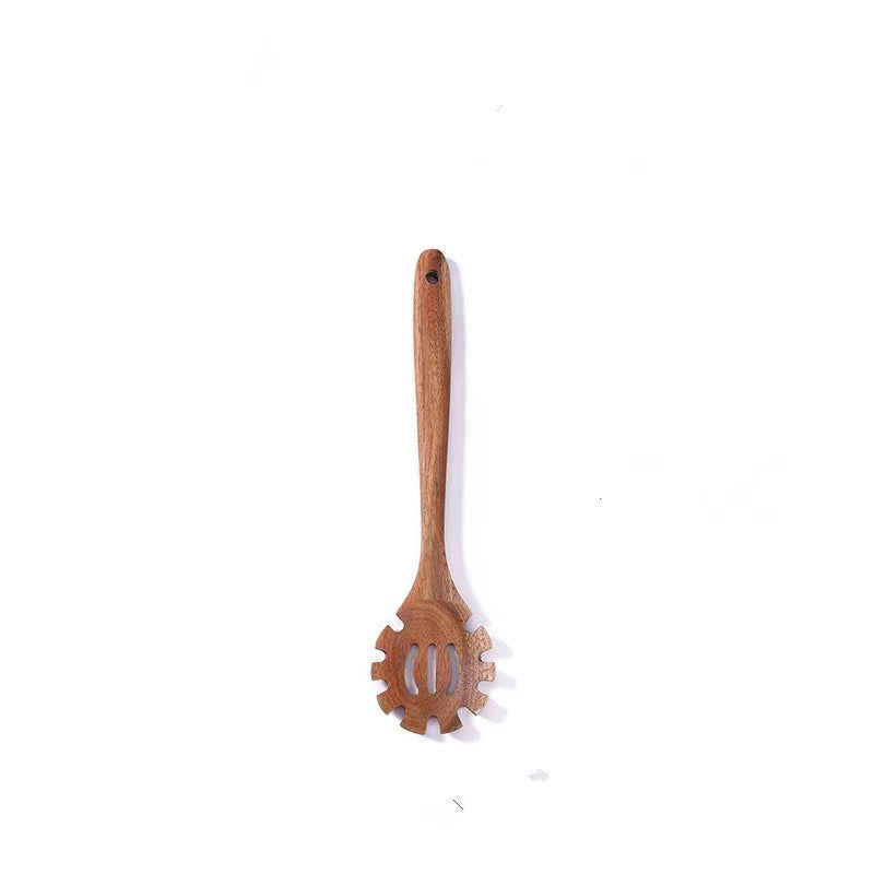 Cross-border acacia wood Amazon wooden shovel cooking shovel filter shovel wooden soup spoon colander wooden rice spoon noodle spoon set