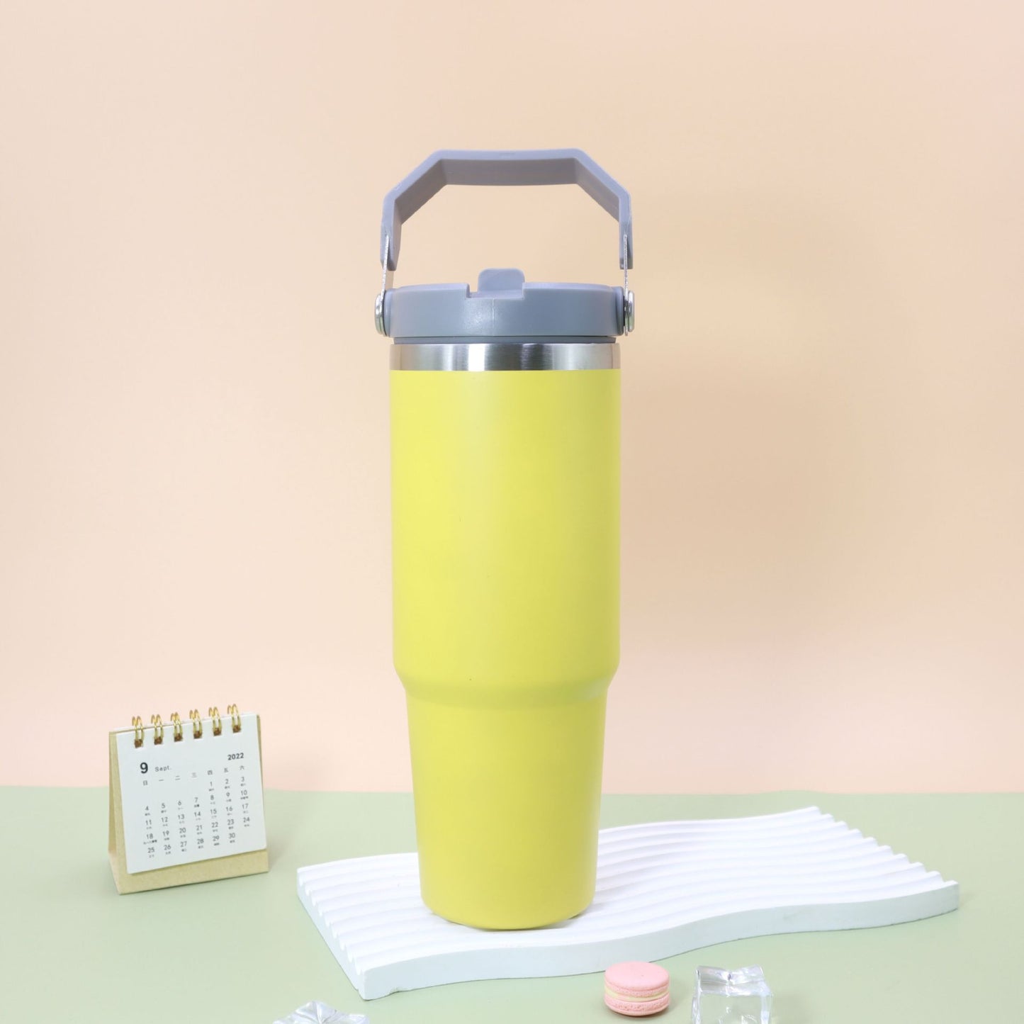 30oz large capacity handle cup 304 stainless steel vacuum insulation cup home portable cup