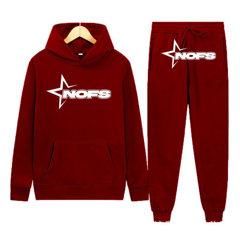 2024 Y2K new NOES hoodie set sweatshirt two-piece gothic punk rock clothing streetwear