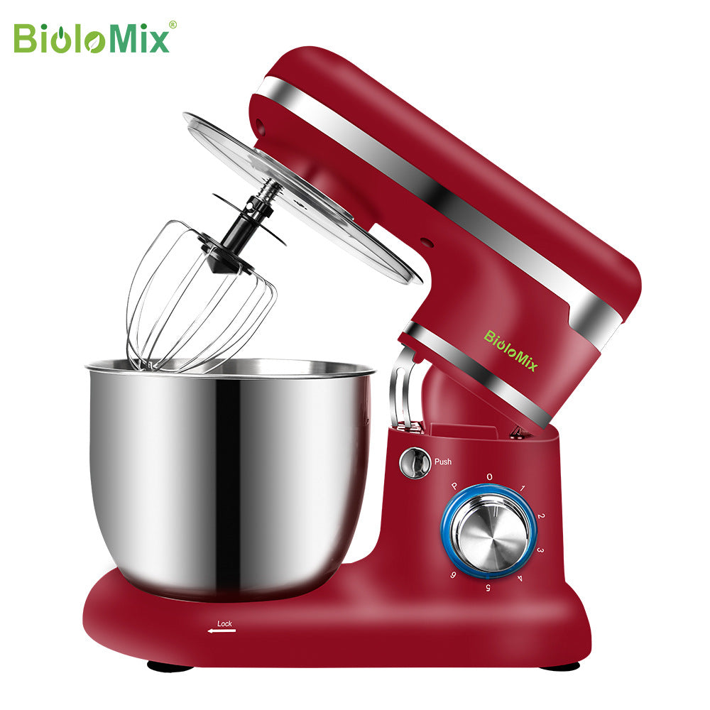 Foreign trade export cross-border household chef machine stainless steel bowl high-power noodle mixer 4L/5L egg beater noodle mixer
