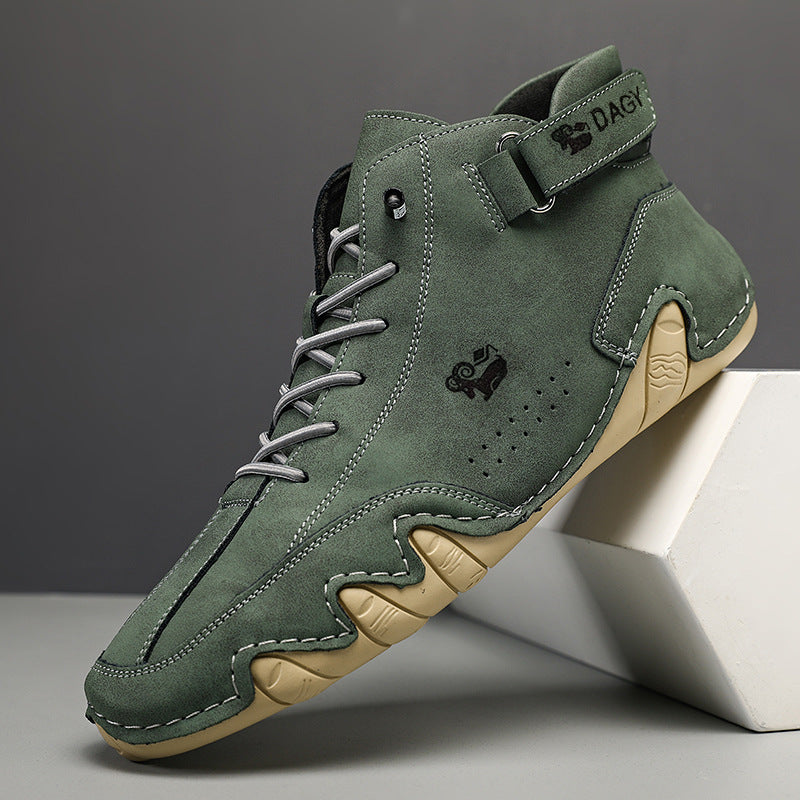 Didi Ram popular style men's shoes high-top cotton shoes men's casual shoes winter plus velvet thickened shoes Martin boots men's models