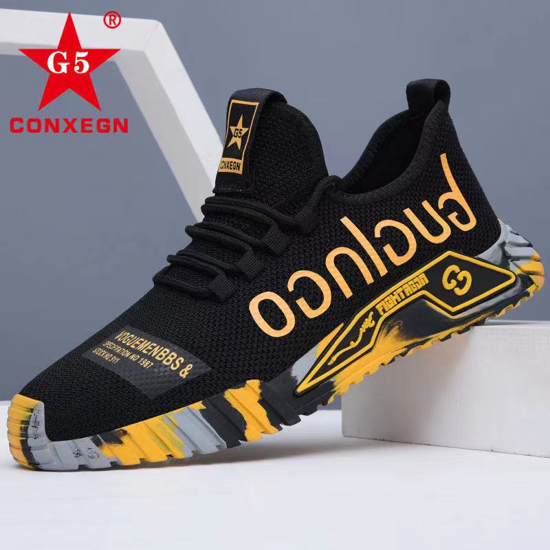 Men's Shoes Spring 2022 New Sports Shoes Men's Trend Casual All-match Breathable Junior High School Students Running Men's Shoes