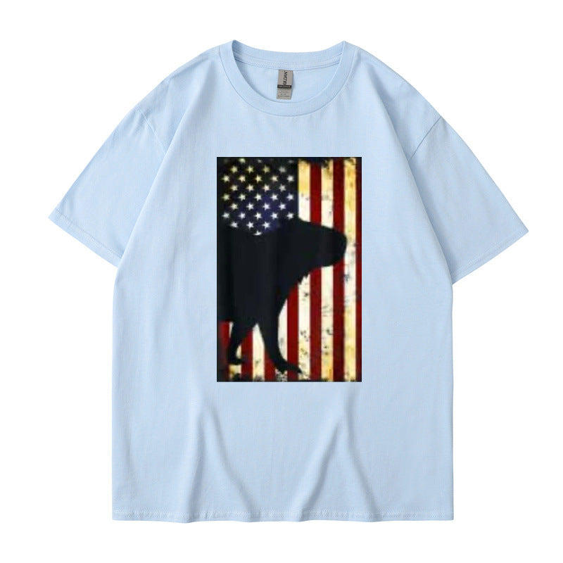 Cross-border foreign trade independent station spring and summer new fashion all-match loose male couple short-sleeved trendy T-shirt casual top