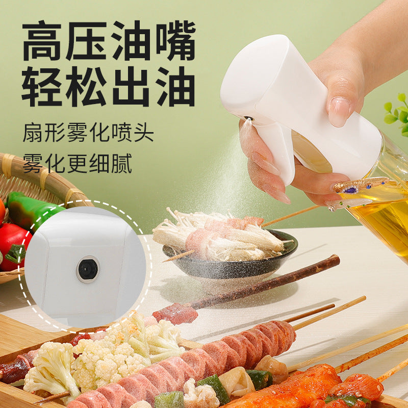 Cross-border high pressure oil spray bottle outdoor barbecue air fryer oil spray pot atomizing press type mist oil spray tank