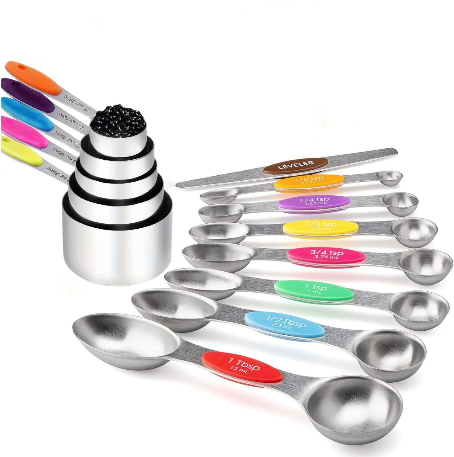 fcm stainless steel measuring cup measuring spoon 23 piece set with graduated measuring cup household measuring spoon food grade baking tools