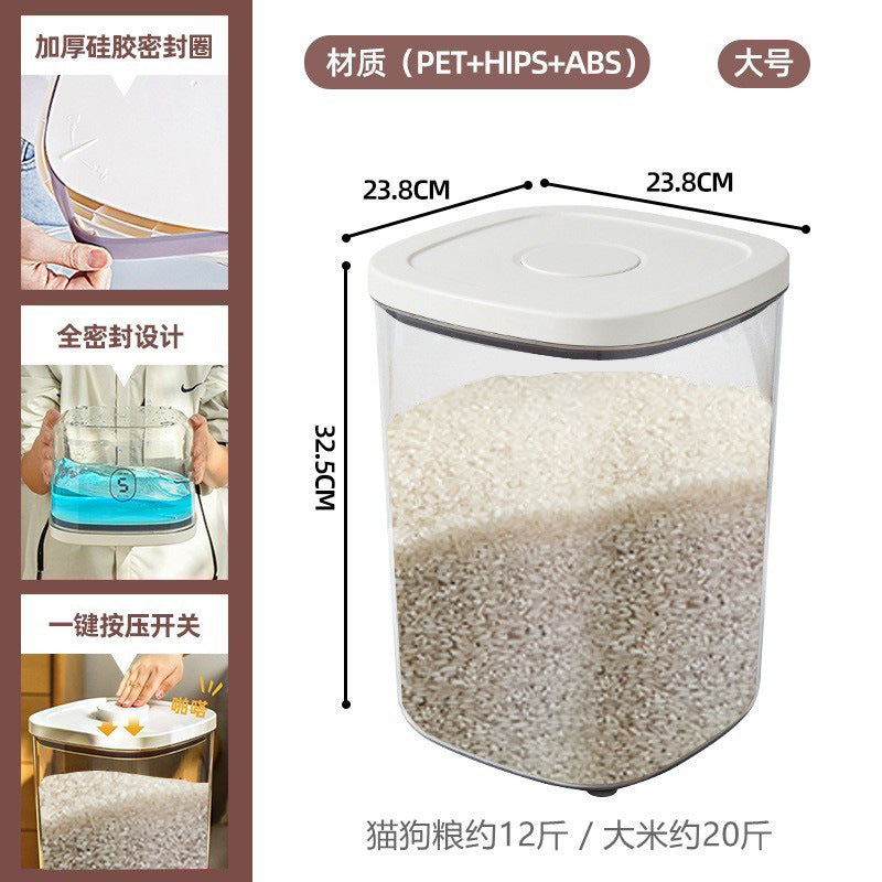 Household rice bucket sealed insect-proof and moisture-proof storage tank packing rice box flour bucket grain storage box cat and dog grain storage barrel