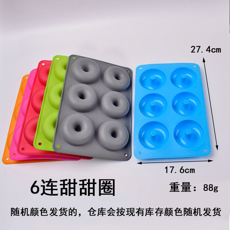 Large 6 with 8 with 18 Silicone Donut Mold Macaron Circle Cookie Cake Baking Silicone Mold