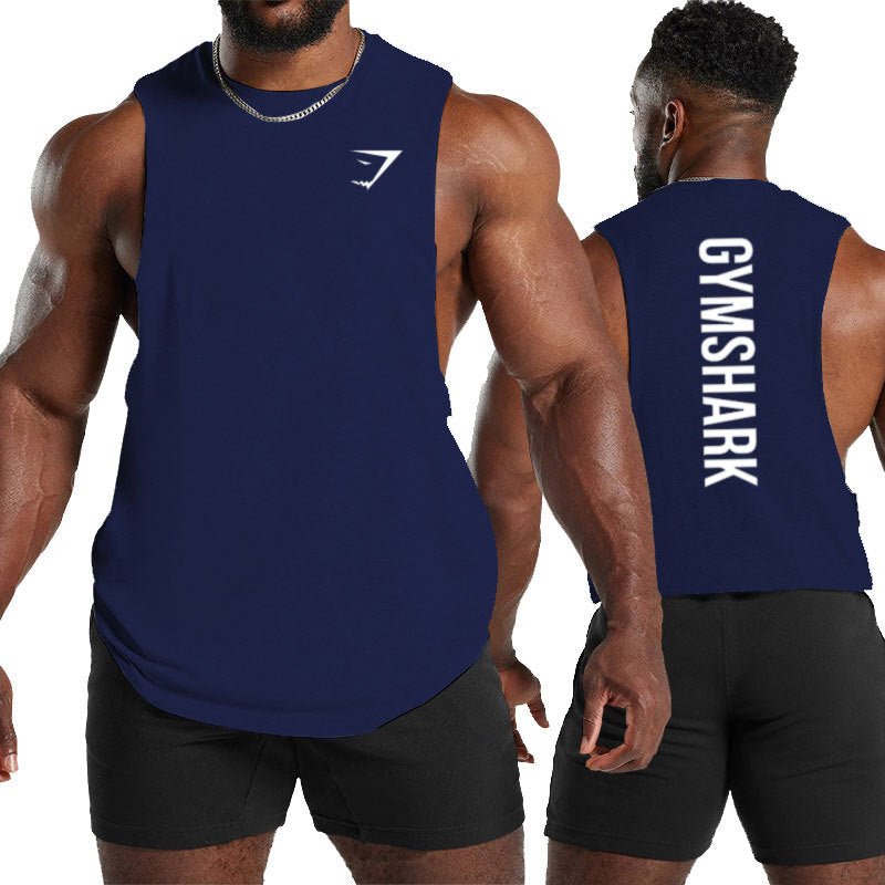 Muscle new men's summer sports leisure running gym exercise sleeveless vest foreign trade cross-border wholesale