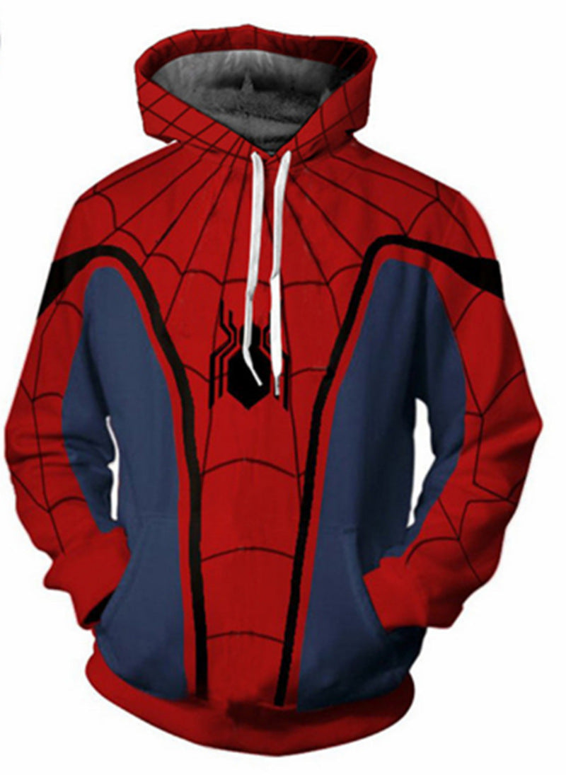 3D digital printing Spider-Man New Era Little Black Spider cosplay anime zipper cardigan hooded sweatshirt