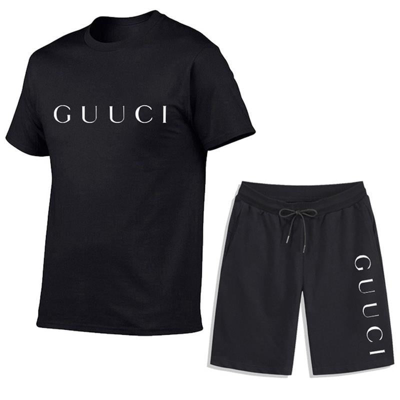 2023 foreign trade new hot-selling summer men's trousers casual fashion shorts nine-point sports casual T-shirt suit