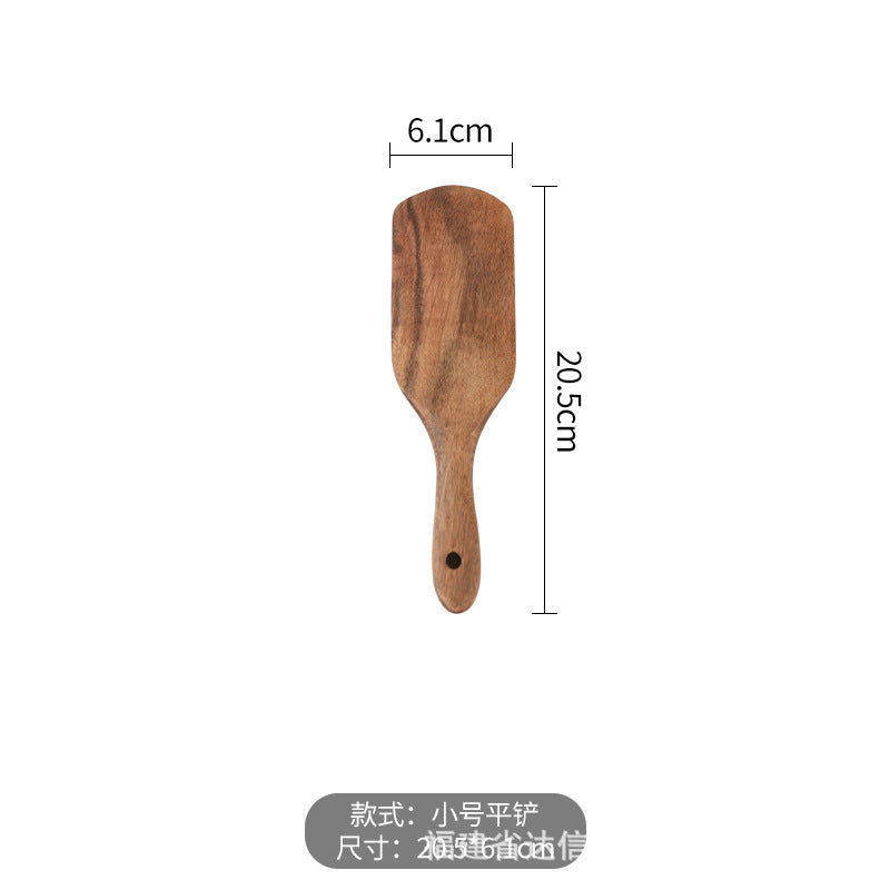 Cross-border acacia wood Amazon wooden shovel cooking shovel filter shovel wooden soup spoon colander wooden rice spoon noodle spoon set